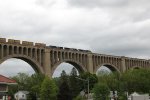Norfolk Southern train H61 going over Nicholson Viaduct